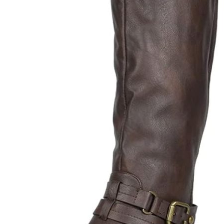 Women Knee High Boots, Buckle Riding Boots
