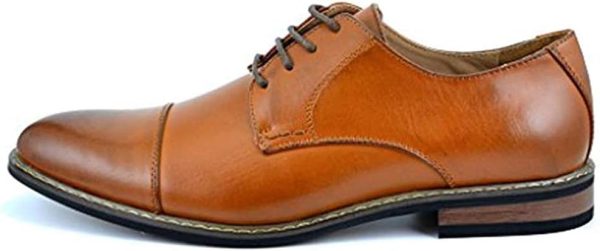 Men's Classic Modern Formal Oxford Wingtip Lace Up Dress Shoes