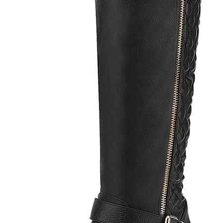 Women Knee High Boots Wide Calf Low Heel Riding Boots Fall Tall Boots for Women