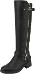 Women Knee High Boots Wide Calf Low Heel Riding Boots Fall Tall Boots for Women