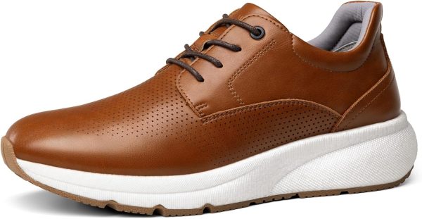 Men's Dress Sneakers Casual Lace Up Oxford Cushioned Walking Shoes Lightweight Breathable