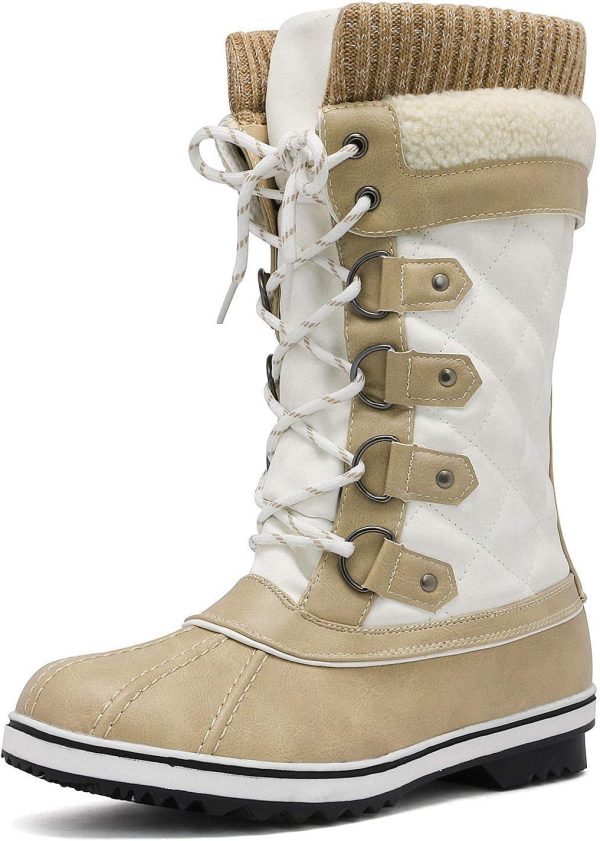 Women Mid-Calf Waterproof Winter Snow Boots