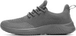 Mens Slip-on Tennis Shoes Walking Running Sneakers Lightweight Breathable Casual Soft Sole Mesh Work Gym Trainers