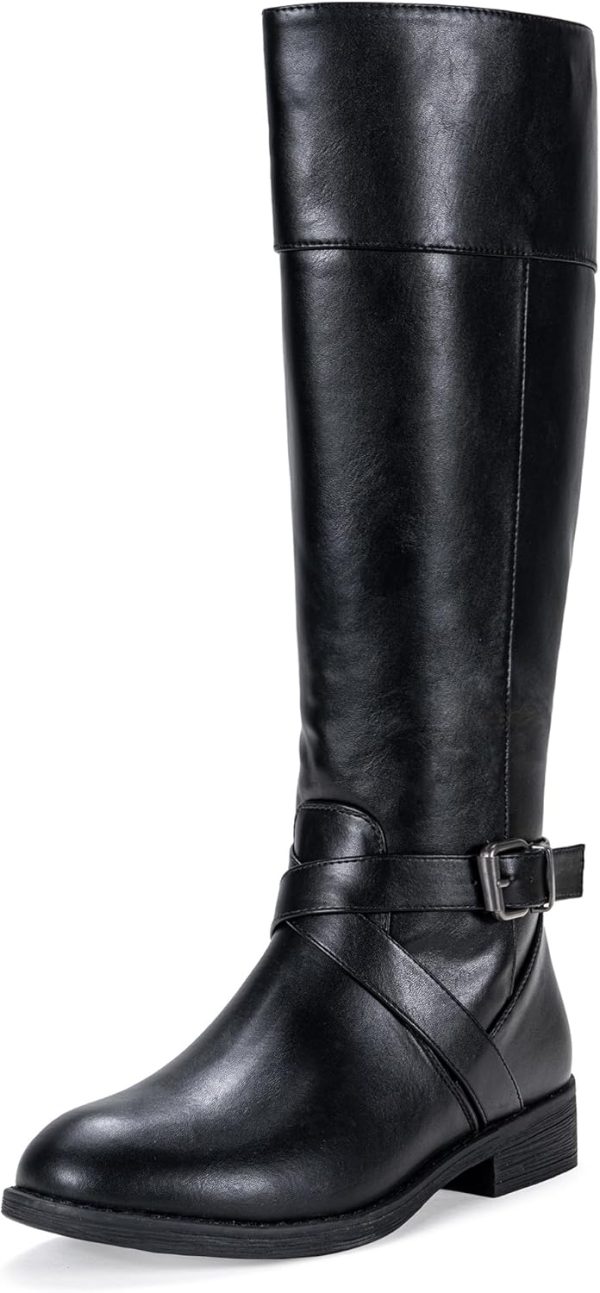 Women  Knee High Boots,Tall Riding Boots Low Heel with Wide Calf and Wide Widths