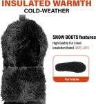 Mens Winter Barefoot Boots Insulated Warm 丨 Fur Lined Minimalist Snow Shoes 丨 Wide Toe Box + Drop Zero Sole