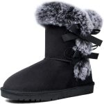 Women Snow Boots Classic Mid-calf Fur Lining Fashion Winter Boots