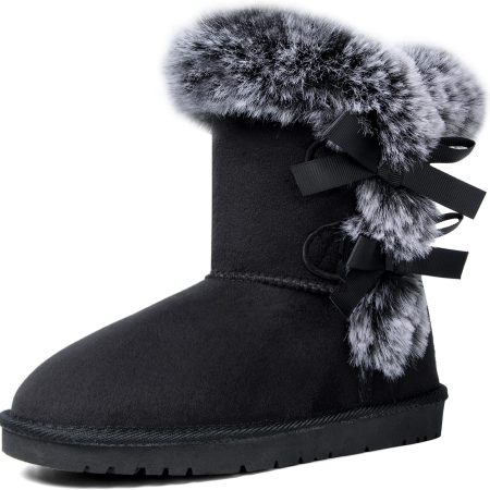 Women Snow Boots Classic Mid-calf Fur Lining Fashion Winter Boots