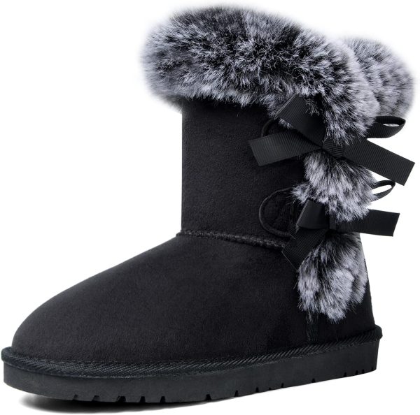 Women Snow Boots Classic Mid-calf Fur Lining Fashion Winter Boots