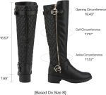 Women Knee High Boots Wide Calf Low Heel Riding Boots Fall Tall Boots for Women