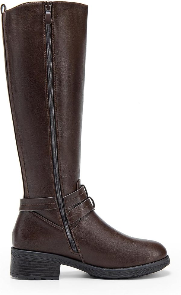 Women Knee High Boots, Buckle Riding Boots
