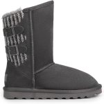 Women Mid Calf Winter Snow Boots Fashion FuzzyChic Buckle Booties