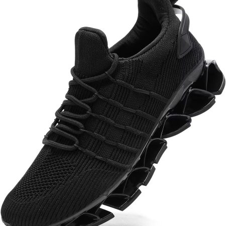 Mens Slip On Walking Shoes Non Slip Tennis Running Shoes Lightweight Workout Breathable Mesh Fashion Sneakers