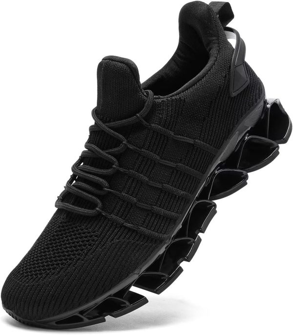 Mens Slip On Walking Shoes Non Slip Tennis Running Shoes Lightweight Workout Breathable Mesh Fashion Sneakers