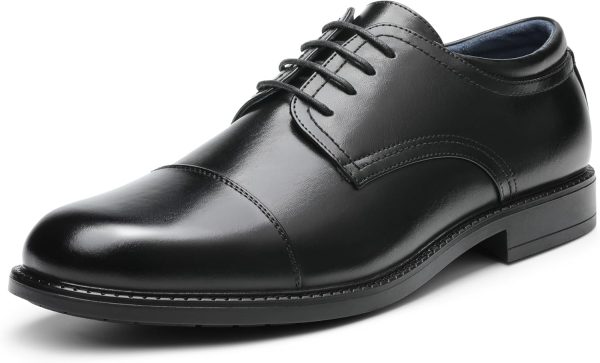 Men's Dress Oxford Shoes Classic Lace Up Formal Cap Toe Shoes