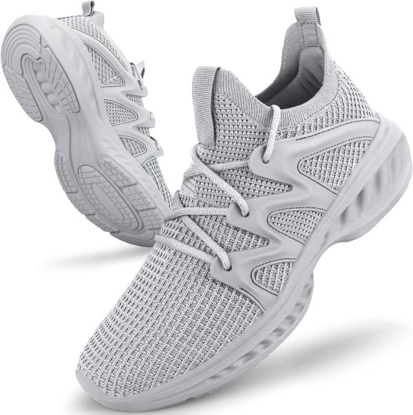 Men's Slip on Walking Shoes Lightweight Breathable Non Slip Running Shoes Athletic Gym Tennis Shoes Sneakers for Men