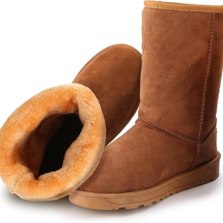 Women’s Snow Boots for Winter Waterproof Mid-Calf Warm Fur Lining Boots Ultra Comfortable Outdoor Shoes Classic