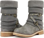 Women Mid Calf Fashion Winter Snow Boots