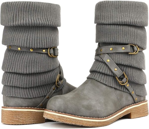 Women Mid Calf Fashion Winter Snow Boots