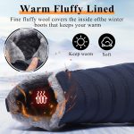 Mens Women Winter Snow Boots Wide Toe Box Barefoot boot Fur Lined Minimalist Zero Drop Sole Walking Shoes