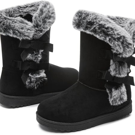Women winter boots Mid-calf snow booties warm fur linning comfortable furry boots for Women