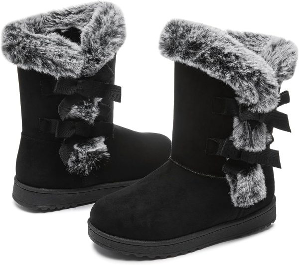 Women winter boots Mid-calf snow booties warm fur linning comfortable furry boots for Women
