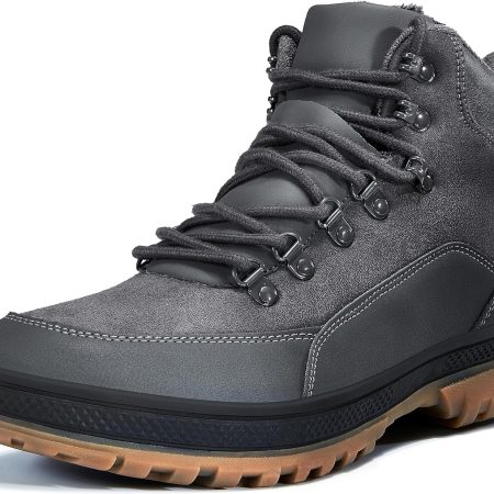 Men's Snow Boots Lightweight Waterproof Winter Boots Fur Lined Anti-slip Cold Weather Shoes