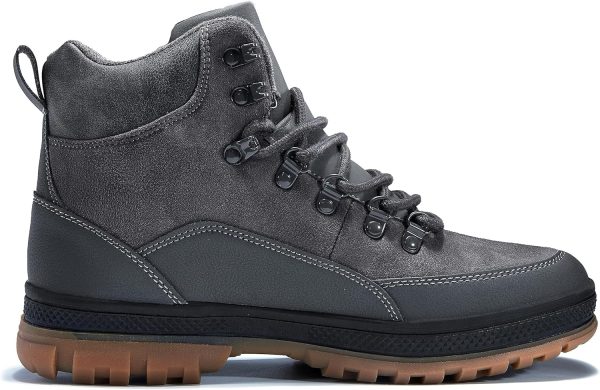 Men's Snow Boots Lightweight Waterproof Winter Boots Fur Lined Anti-slip Cold Weather Shoes